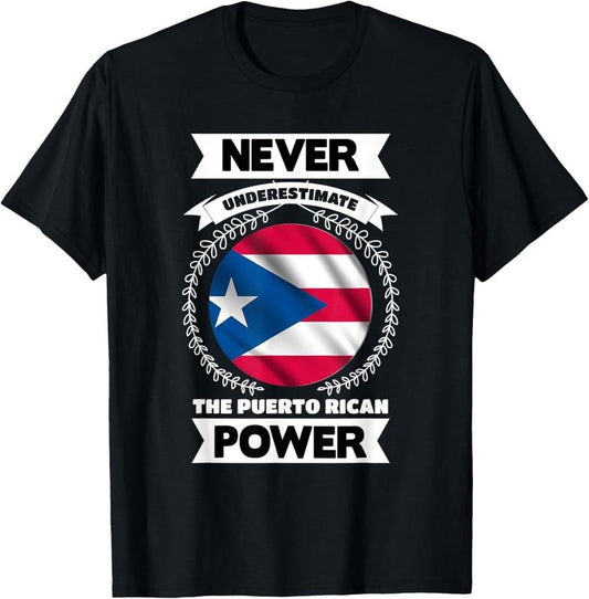 100% Cotton Never Underestimate The Puerto Rican Power Puerto Rico T-Shirt Hoodie, Sweatshirt | WearSparks.com