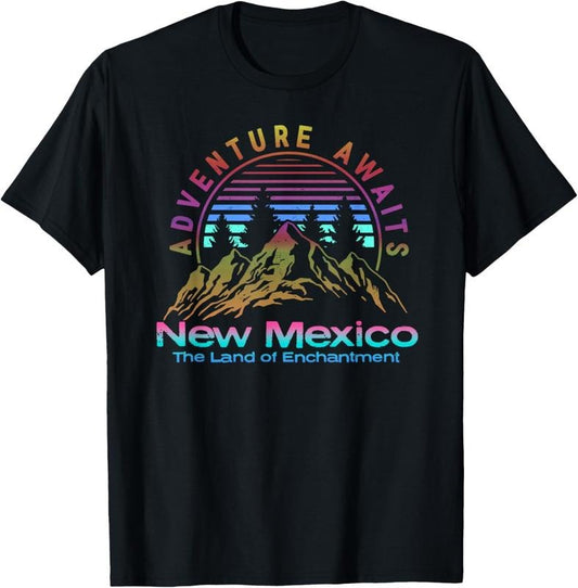 100% Cotton New Mexico State Retro Vintage Outdoors & NM Mountains T-Shirt Hoodie, Sweatshirt | WearSparks.com