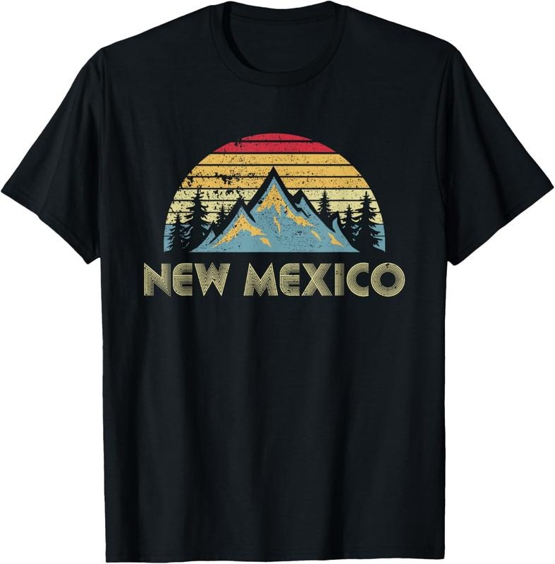 100% Cotton New Mexico Tee - Retro Vintage Mountains Nature Hiking Shirt T-Shirt Hoodie, Sweatshirt | WearSparks.com