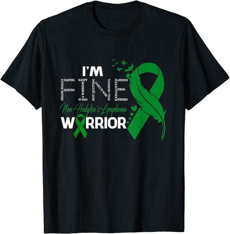 [100% Cotton]Non-Hodgkin's Lymphoma Warrior I'm Fine Feather T-Shirt Hoodie, Sweatshirt | WearSparks.com