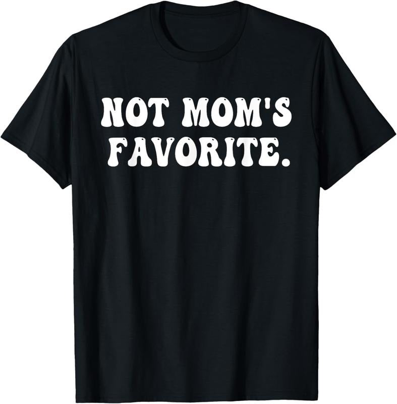 100% Cotton Not Mom's Favorite Funny Daughter Favorite Retro Groovy T-Shirt Hoodie, Sweatshirt | WearSparks.com