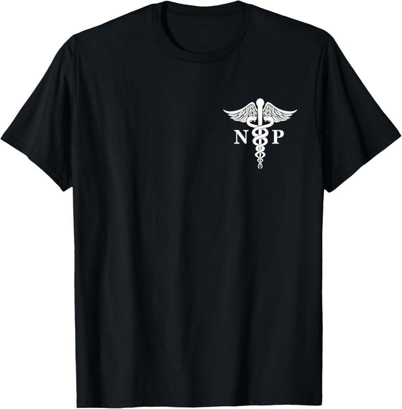 100% Cotton Nurse Practitioner Caduceus Medical Symbol Pocket Logo NP T-Shirt Hoodie, Sweatshirt | WearSparks.com