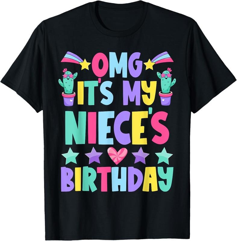 100% Cotton OMG It's My Niece's Birthday Funny Uncle Aunt Birthday T-Shirt Hoodie, Sweatshirt | WearSparks.com
