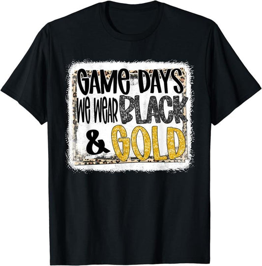 [100% Cotton]On Gameday Football We Wear Black And Gold School Spirit T-Shirt Hoodie, Sweatshirt | WearSparks.com