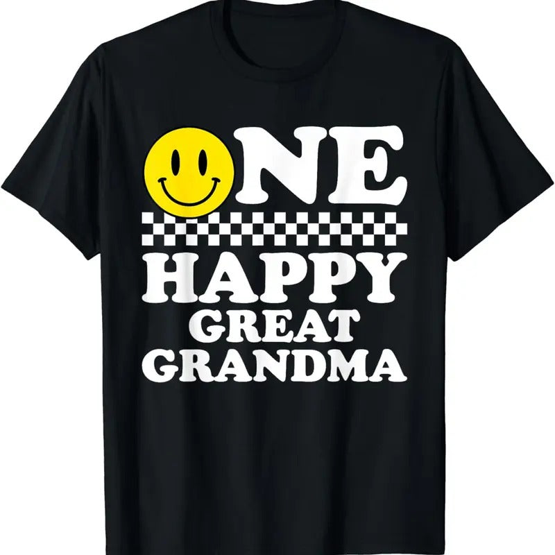 [100% Cotton]One Happy Dude Great Grandma 1st Birthday Family Matching T-Shirt Hoodie, Sweatshirt | WearSparks.com