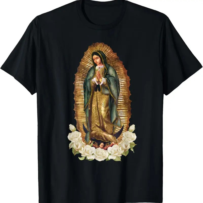 100% Cotton Our Lady of Guadalupe Virgin Mary Catholic Saint T-Shirt Hoodie, Sweatshirt | WearSparks.com