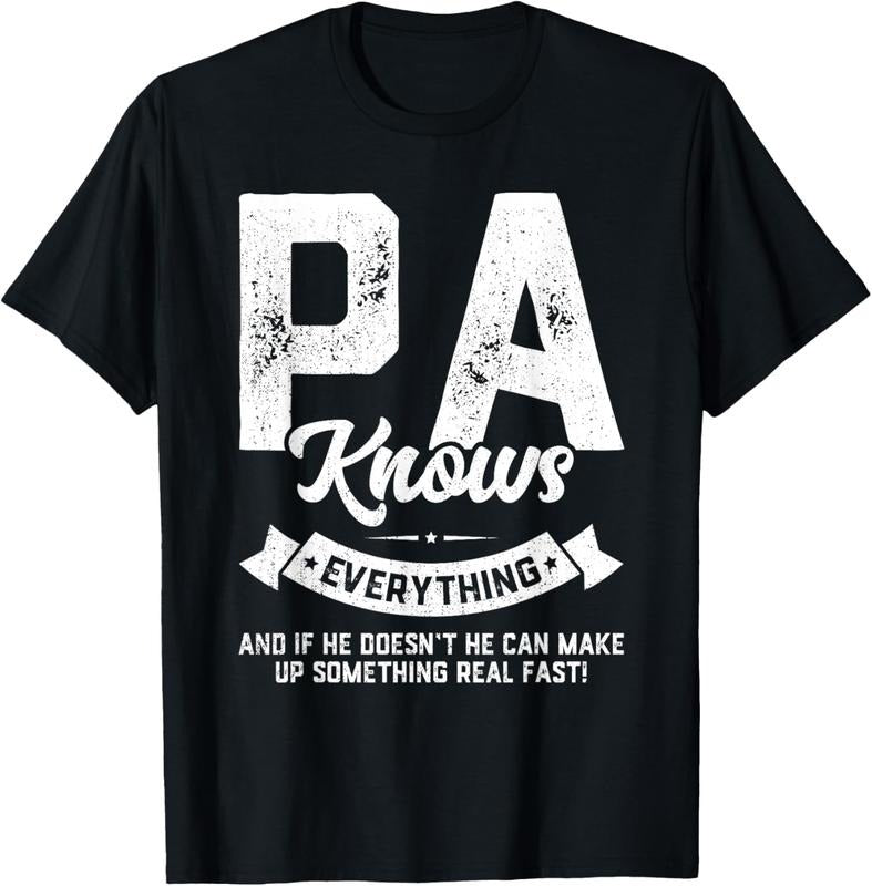 100% Cotton Pa Knows Everything Shirt 60th Gift Funny Father's Day T-Shirt Hoodie, Sweatshirt | WearSparks.com