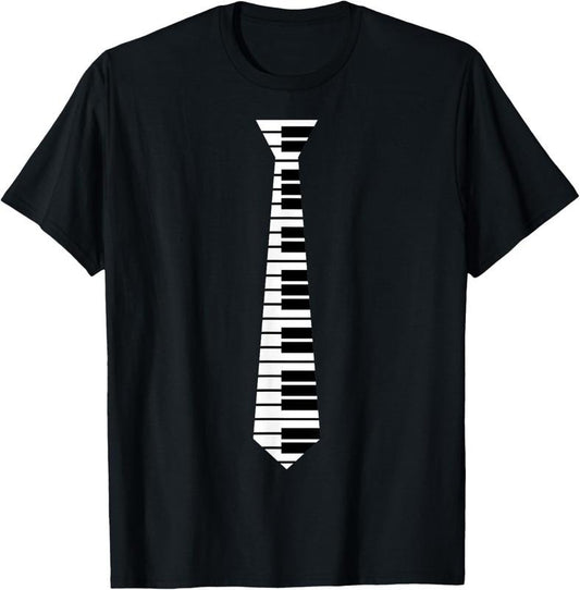 100% Cotton Piano Neck Tie Funny Humorous Keyboard Music Player Fun Gift T-Shirt Hoodie, Sweatshirt | WearSparks.com