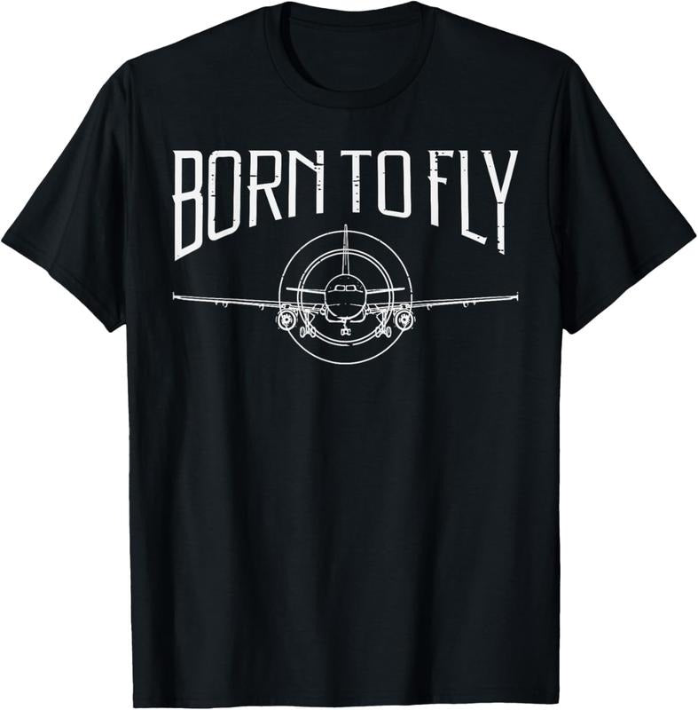 100% Cotton Pilot Born To Fly Airplane Aviation Aviator Men Women T-Shirt Hoodie, Sweatshirt | WearSparks.com