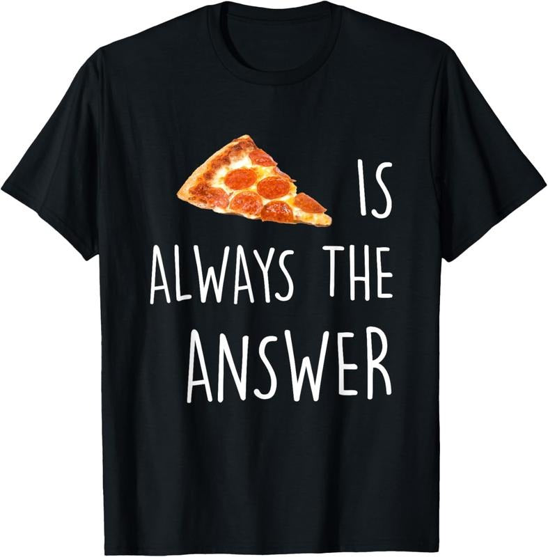 100% Cotton Pizza is Always the Answer | Funny Pizza T-Shirt Hoodie, Sweatshirt | WearSparks.com