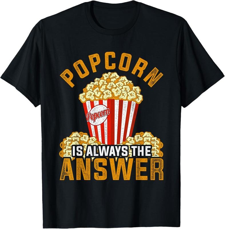 100% Cotton Popcorn Lover Funny Movies Snack Gift Popcorn T-Shirt Hoodie, Sweatshirt | WearSparks.com