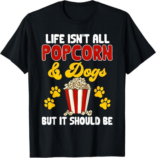100% Cotton Popcorn Movie Night Snack Dogs Popcorn T-Shirt Hoodie, Sweatshirt | WearSparks.com