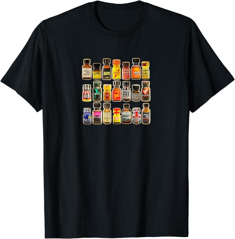 [100% Cotton]Poppers Bottles Vintage Gay Rush Jungle Juice Amyl Inhaler T-Shirt Hoodie, Sweatshirt | WearSparks.com