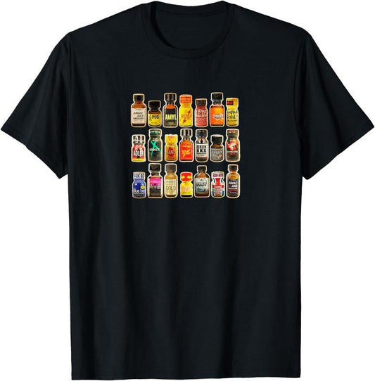 [100% Cotton]Poppers Bottles Vintage Gay Rush Jungle Juice Amyl Inhaler T-Shirt Hoodie, Sweatshirt | WearSparks.com