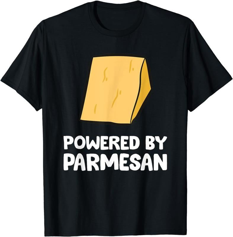[100% Cotton]Powered By Parmesan Cheese T-Shirt Hoodie, Sweatshirt | WearSparks.com