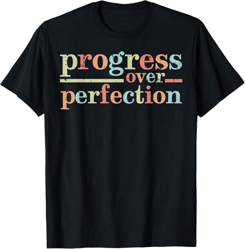 100% Cotton Progress Over Perfection Teacher Inspirational Men Women T-Shirt Hoodie, Sweatshirt | WearSparks.com