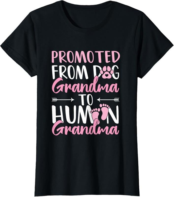 100% Cotton Promoted From Dog Grandma To Human Grandma to be T-Shirt Hoodie, Sweatshirt | WearSparks.com