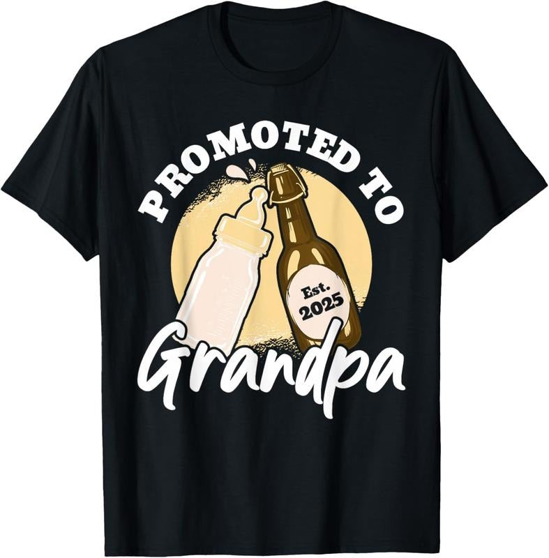 100% Cotton Promoted To Grandpa 2025 T-Shirt Hoodie, Sweatshirt | WearSparks.com