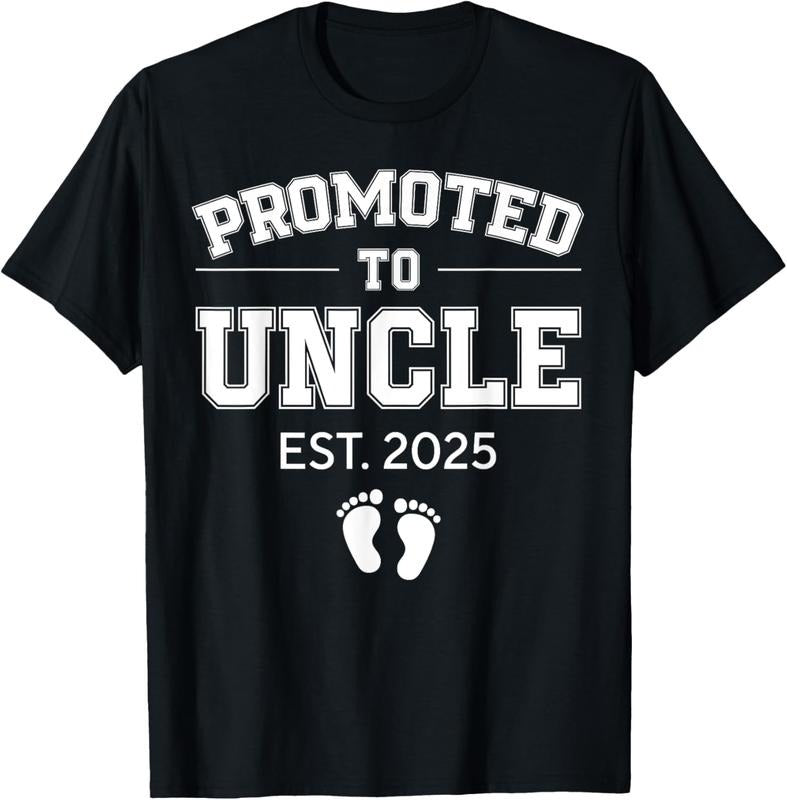 100% Cotton Promoted To Uncle Est 2025 Uncle To Be Gifts 1St Time Uncle T-Shirt Hoodie, Sweatshirt | WearSparks.com