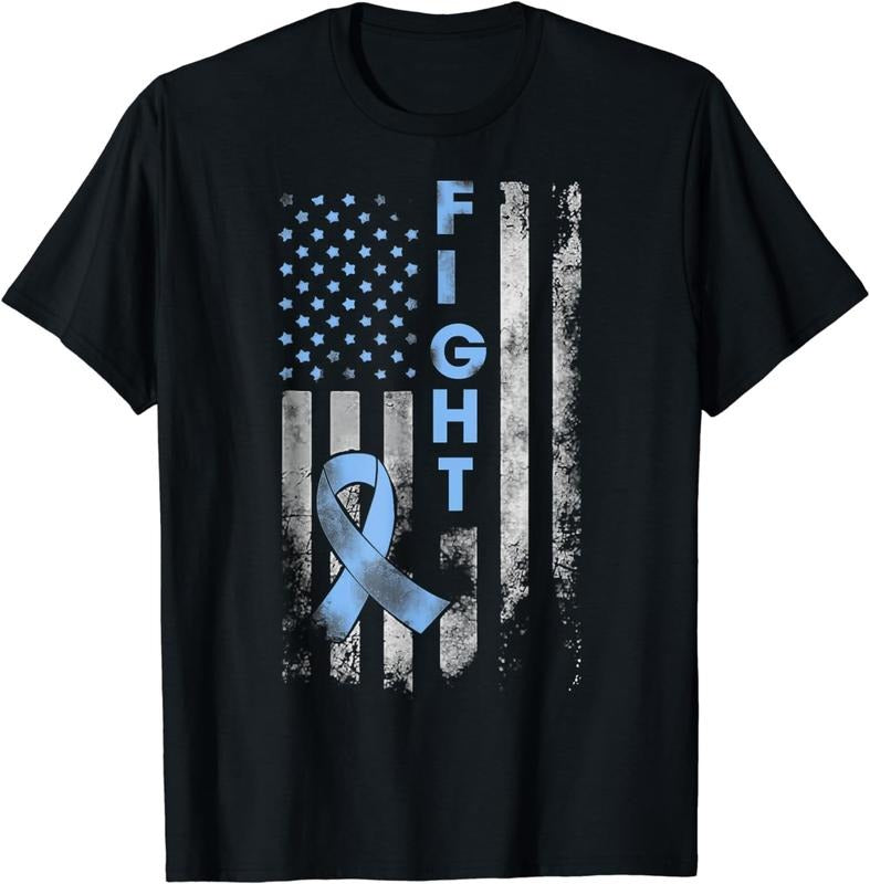 [100% Cotton]Prostate Cancer Awareness Shirt Fight American Flag Gifts T-Shirt Hoodie, Sweatshirt | WearSparks.com