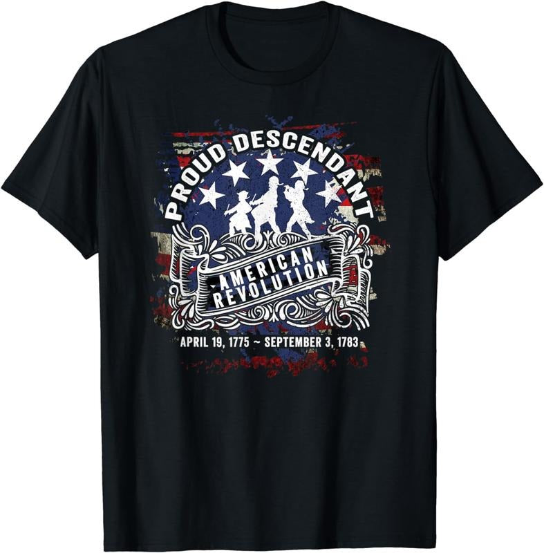 [100% Cotton]Proud Descendant American Revolution Fife and Drum Novelty T-Shirt Hoodie, Sweatshirt | WearSparks.com