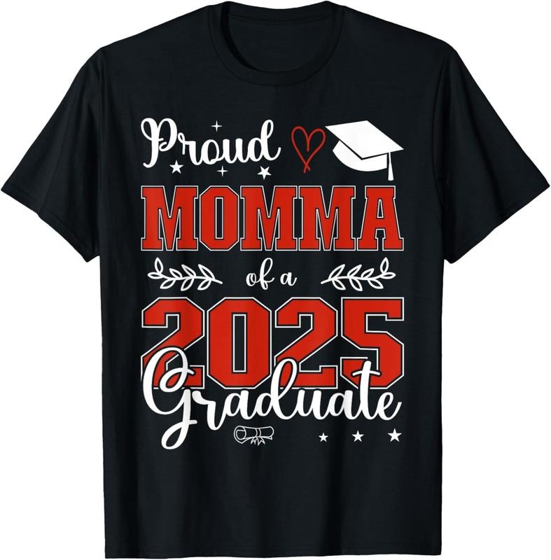 100% Cotton Proud Momma of a class of 2025 graduate for graduation T-Shirt Hoodie, Sweatshirt | WearSparks.com