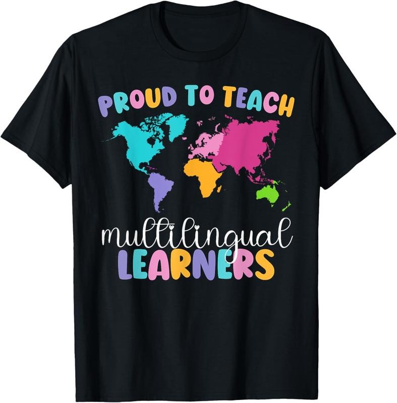 100% Cotton Proud To Teach Multilingual Learner ESL English Teacher T-Shirtstyle{n002}2 T-Shirts, Hoodie, Sweatshirt