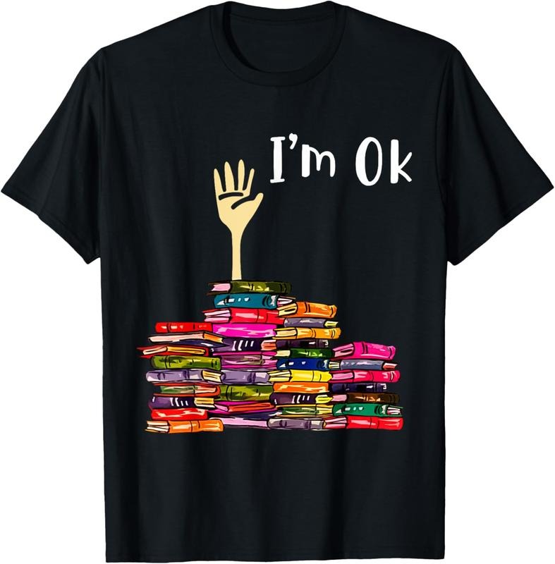 100% Cotton Reading Books Librarian Reader Nerd I'm Ok Teacher School T-Shirt Hoodie, Sweatshirt | WearSparks.com
