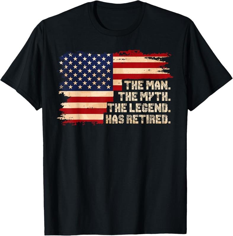 100% Cotton Retirement The Legend Has Retired American Flag For Men Male T-Shirt Hoodie, Sweatshirt | WearSparks.com