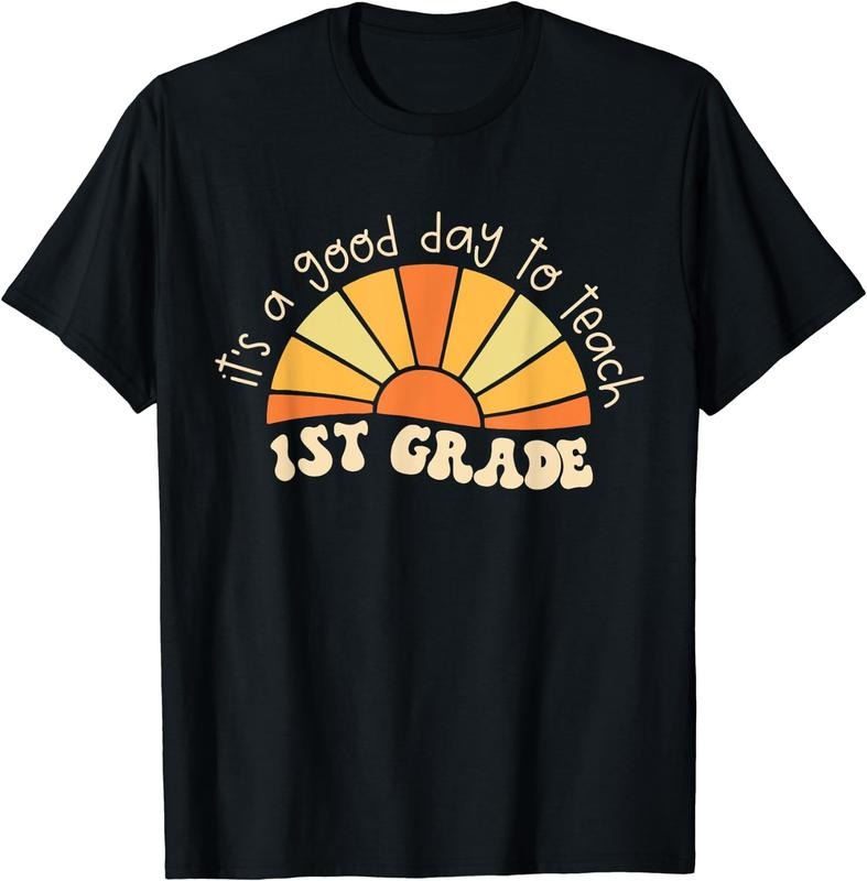 [100% Cotton]Retro Its Good Day To Teach 1st Grade Teacher Back To School T-Shirt Black Hoodie, Sweatshirt | WearSparks.com