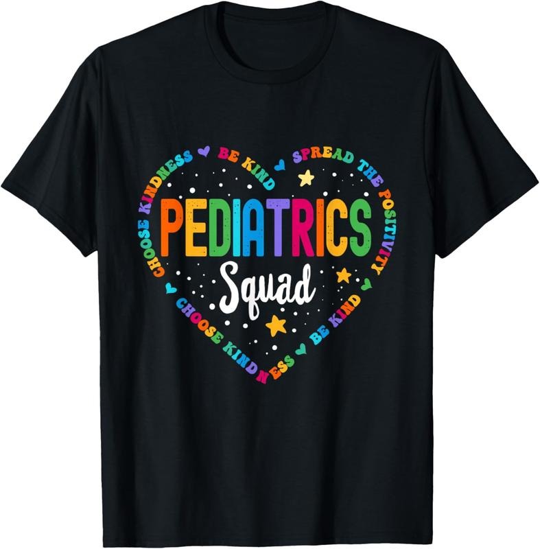 100% Cotton Retro Pediatrics Squad Heart Peds Registered Nurse School T-Shirt Hoodie, Sweatshirt | WearSparks.com