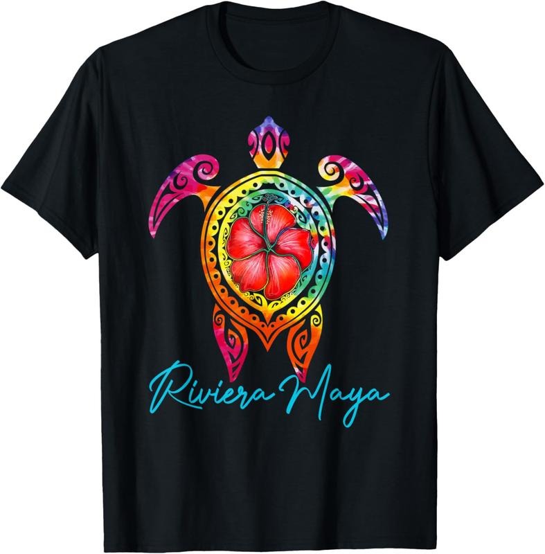 100% Cotton Riviera Maya Mexico Tie Dye Sea Turtle Family Vacation 2025 T-Shirt Hoodie, Sweatshirt | WearSparks.com