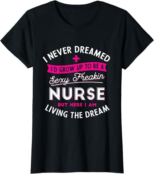 [100% Cotton]Sey Nurse - Funny Nursing & RN Graduation Gifts T-Shirt Hoodie, Sweatshirt | WearSparks.com