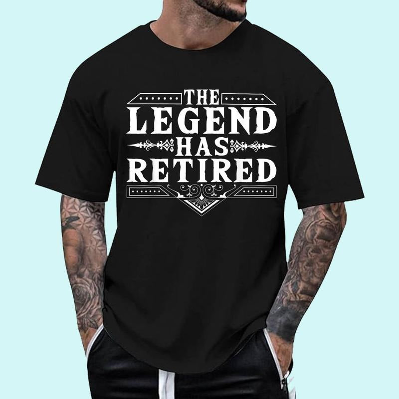 [100% Cotton Shirt] Funny The Legend Has Retired Gift For Men Women Retirement Unisex T-Shirt Hoodie, Sweatshirt