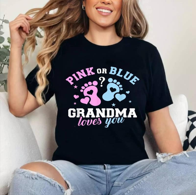 [100% Cotton Shirt] Gender reveal grandma Unisex T-Shirt Hoodie, Sweatshirt | WearSparks.com