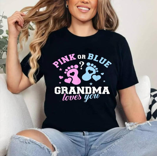 [100% Cotton Shirt] Gender reveal grandma Unisex T-Shirt Hoodie, Sweatshirt | WearSparks.com