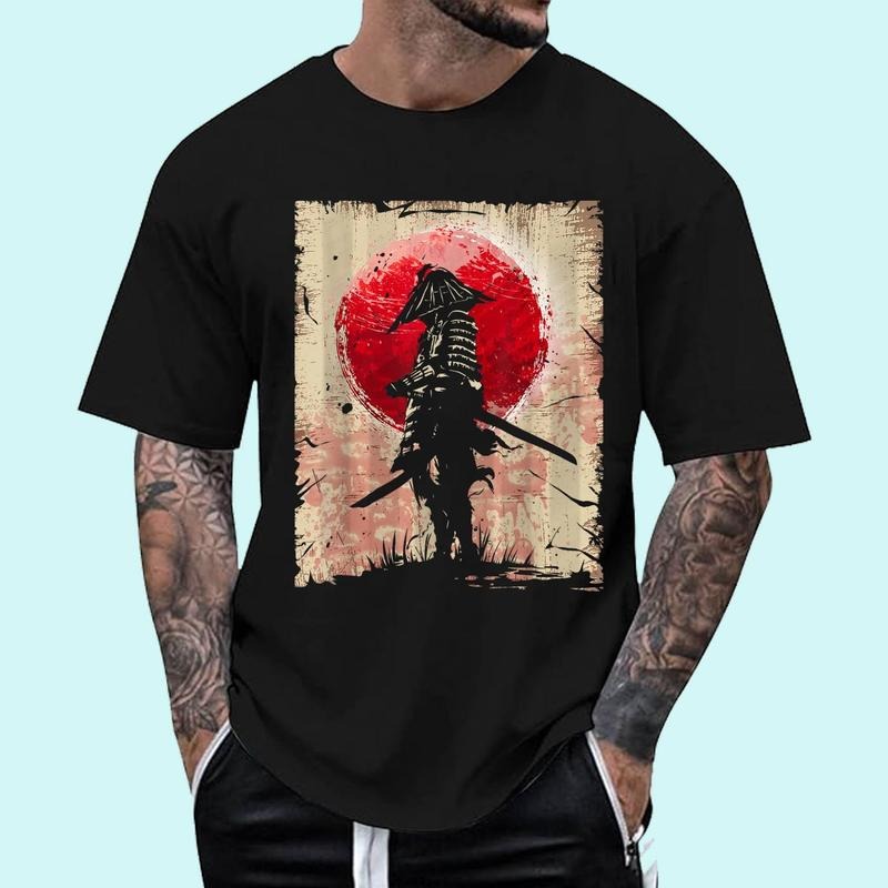 [100% Cotton Shirt] Japanese Art Samurai Vintage Fighter Retro Design Unisex T-Shirt Hoodie, Sweatshirt | WearSparks.com