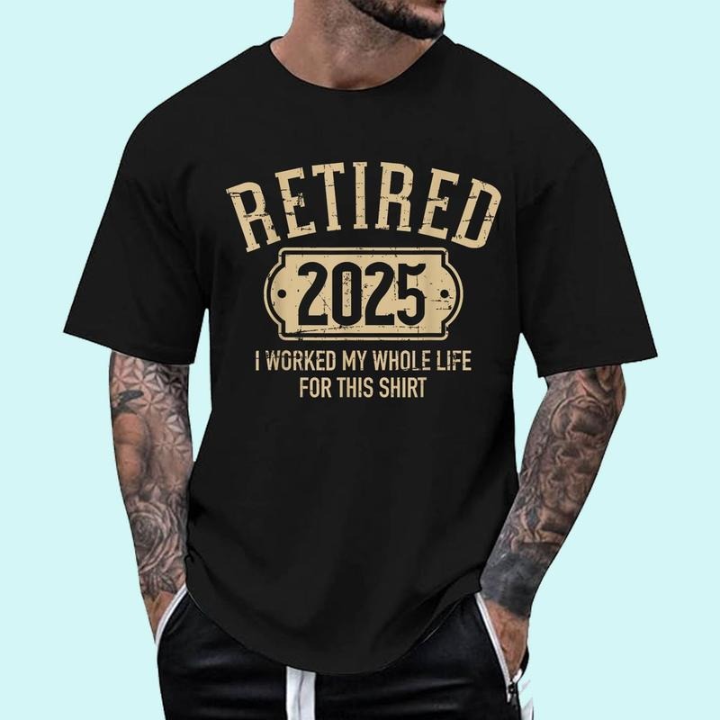 [100% Cotton Shirt] Retired 2025 retirement worked whole life for this Unisex T-Shirt Hoodie, Sweatshirt | WearSparks.com