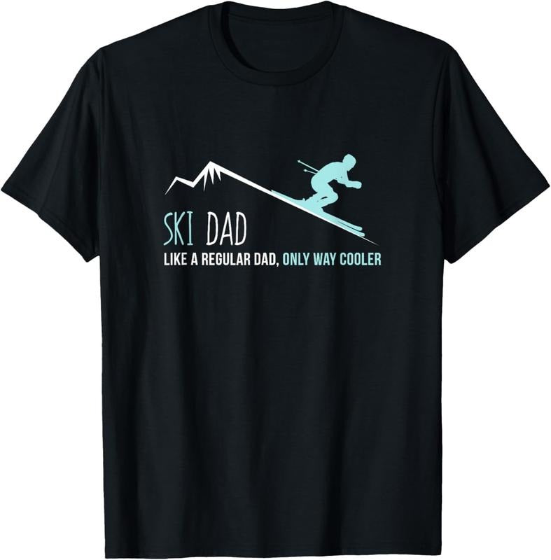 100% Cotton Ski Dad Funny Cute Winter Skiing Gift T-Shirt Hoodie, Sweatshirt | WearSparks.com