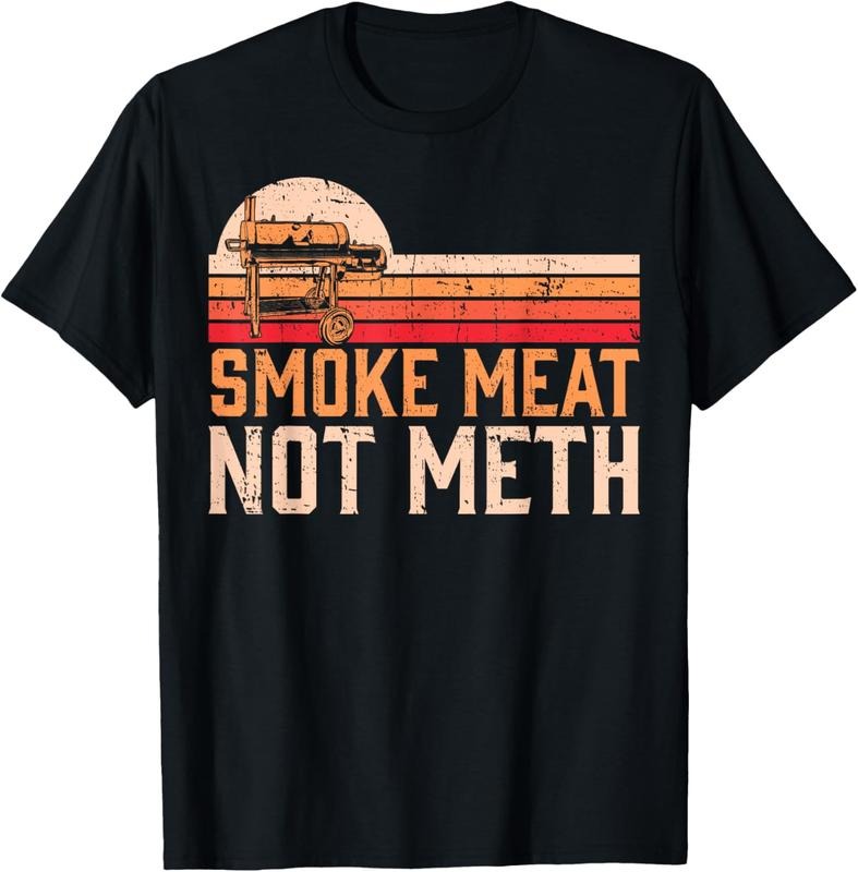 100% Cotton Smoke Meat Not Meth Brisket BBQ Grill T-Shirt Hoodie, Sweatshirt | WearSparks.com