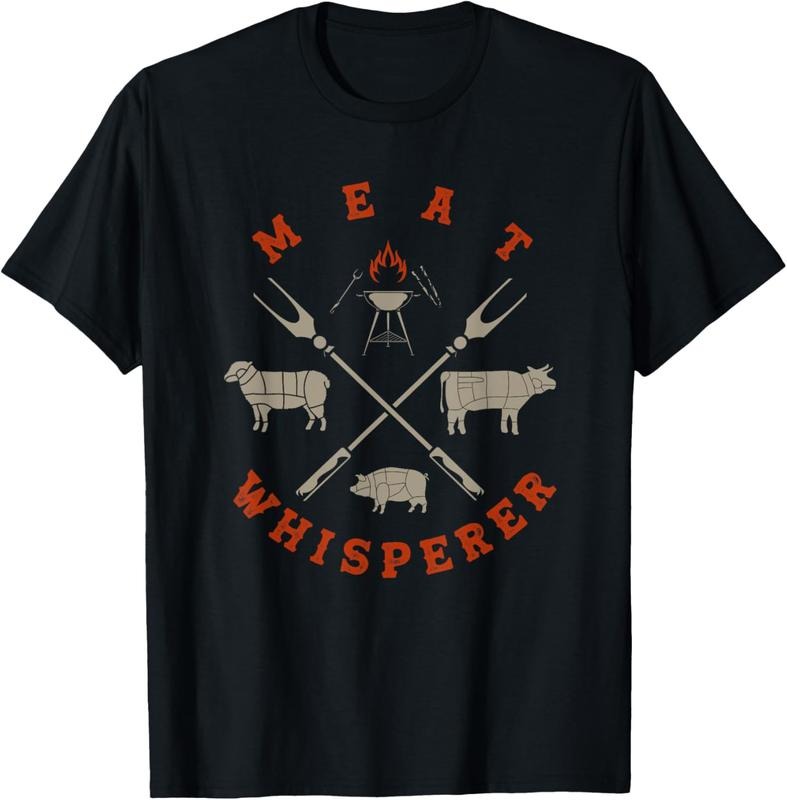 100% Cotton Smoked BBQ Grilling Meat Smoking Meat Whisperer Barbecue T-Shirt Hoodie, Sweatshirt | WearSparks.com