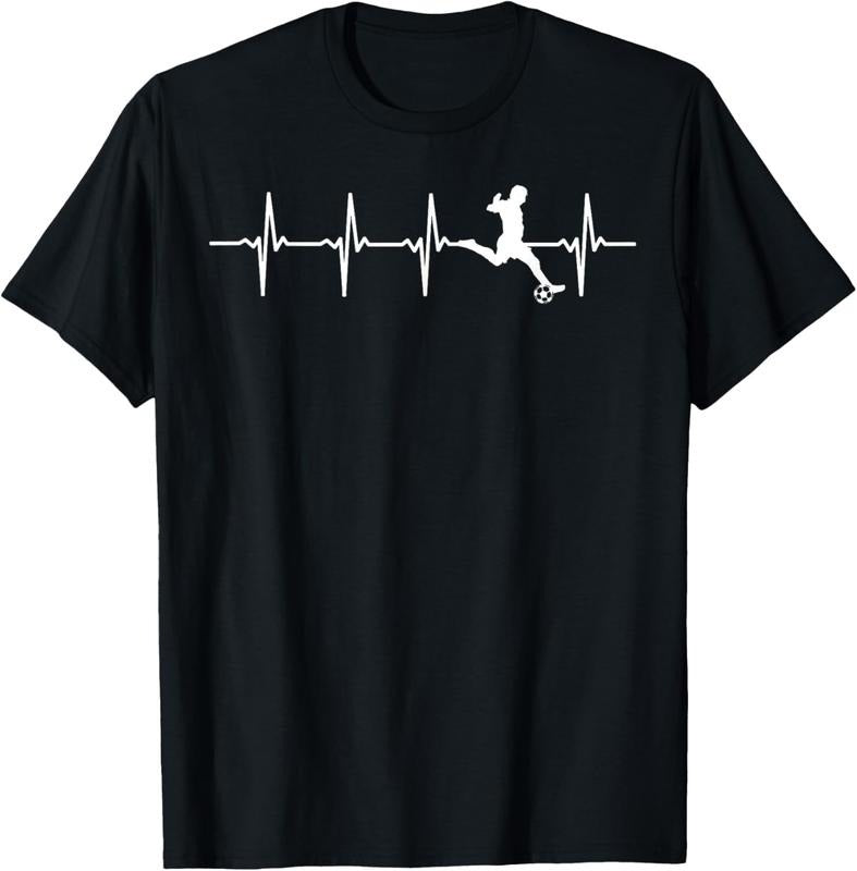 100% Cotton Soccer Heartbeat Gift For Soccer Players T-Shirt Hoodie, Sweatshirt | WearSparks.com