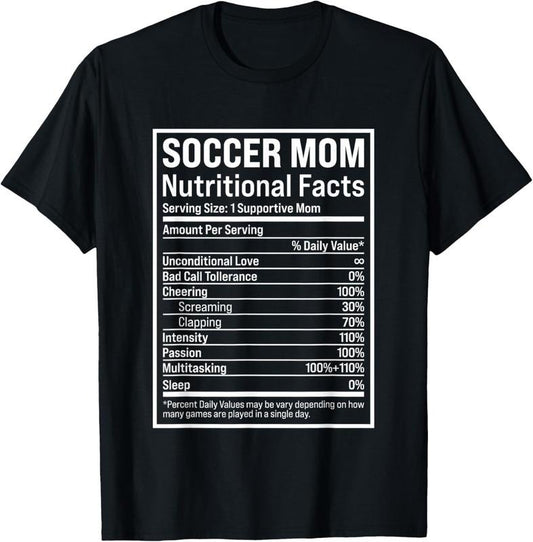 100% Cotton Soccer Mom Ball Mom Nutritional Facts Funny Mothers Day 2021 T-Shirt Hoodie, Sweatshirt | WearSparks.com