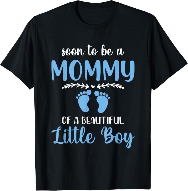100% Cotton Soon To Be A Mommy Of A Beautiful Little Boy Pregnancy T-Shirt Hoodie, Sweatshirt | WearSparks.com