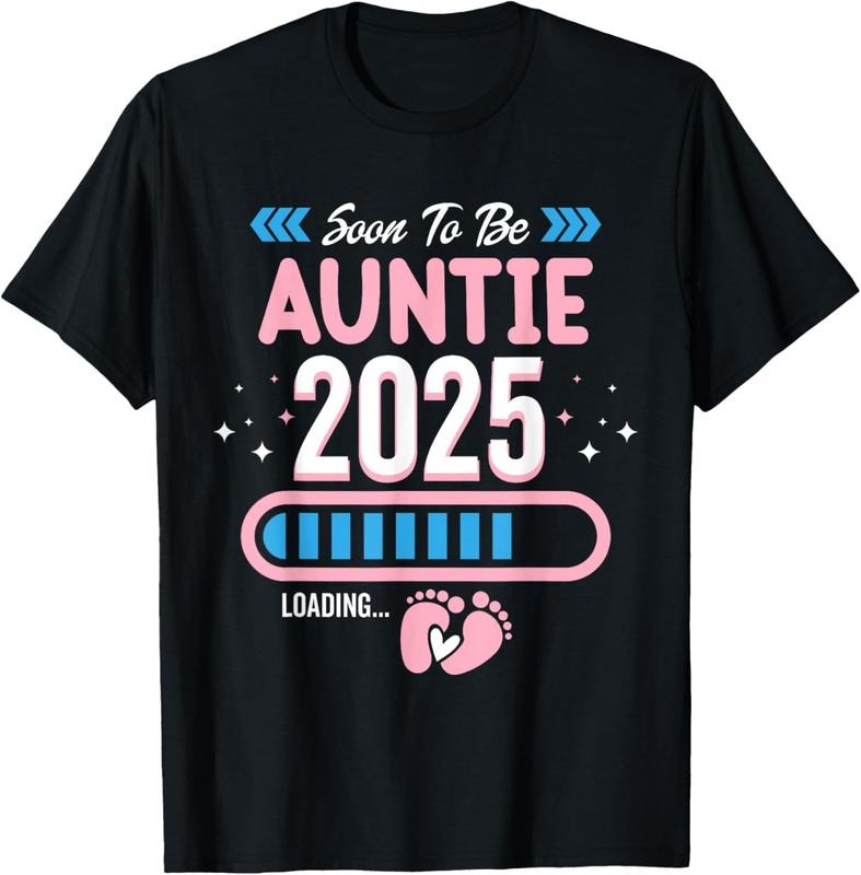 100% Cotton Soon To Be Auntie 2025 Loading Promoted to Aunt Funny T-Shirt Hoodie, Sweatshirt | WearSparks.com