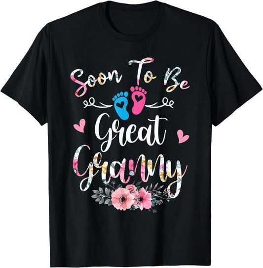 [100% Cotton]Soon To Be Great Granny Flower T-Shirt Hoodie, Sweatshirt | WearSparks.com