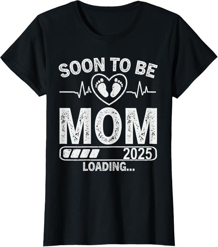 100% Cotton Soon to Be Mom 2025 Loading Funny Pregnancy Announcement T-Shirt Hoodie, Sweatshirt | WearSparks.com