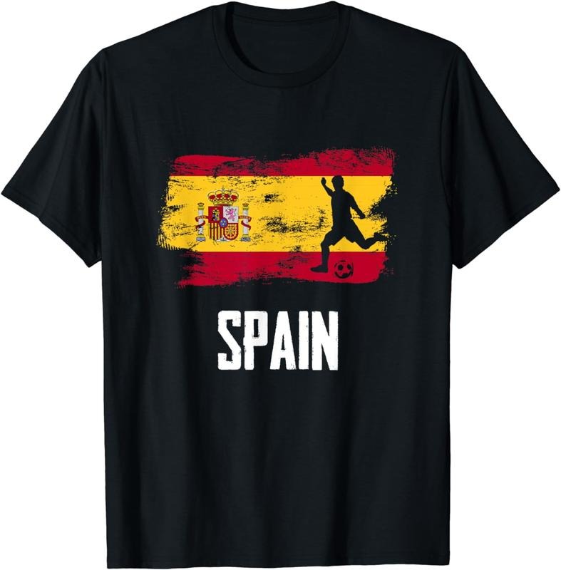 [100% Cotton]Spain Flag Jersey Spanish Soccer Team Spanish T-Shirt Hoodie, Sweatshirt | WearSparks.com