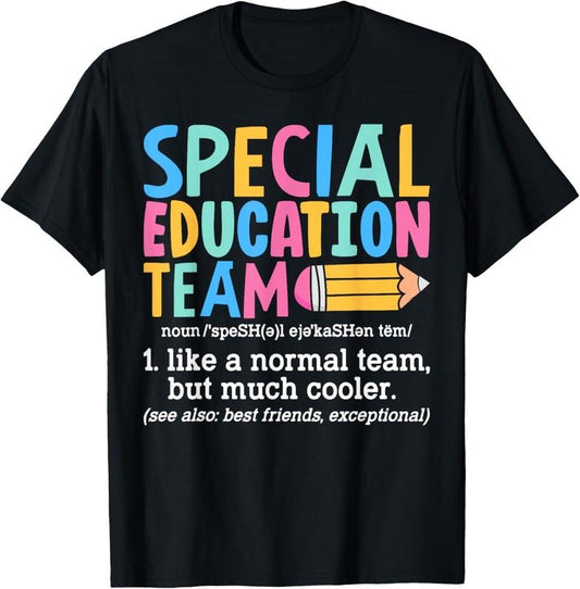 100% Cotton Special Education Team Definition Retro Ed Team Crew Teacher T-Shirt Hoodie, Sweatshirt | WearSparks.com