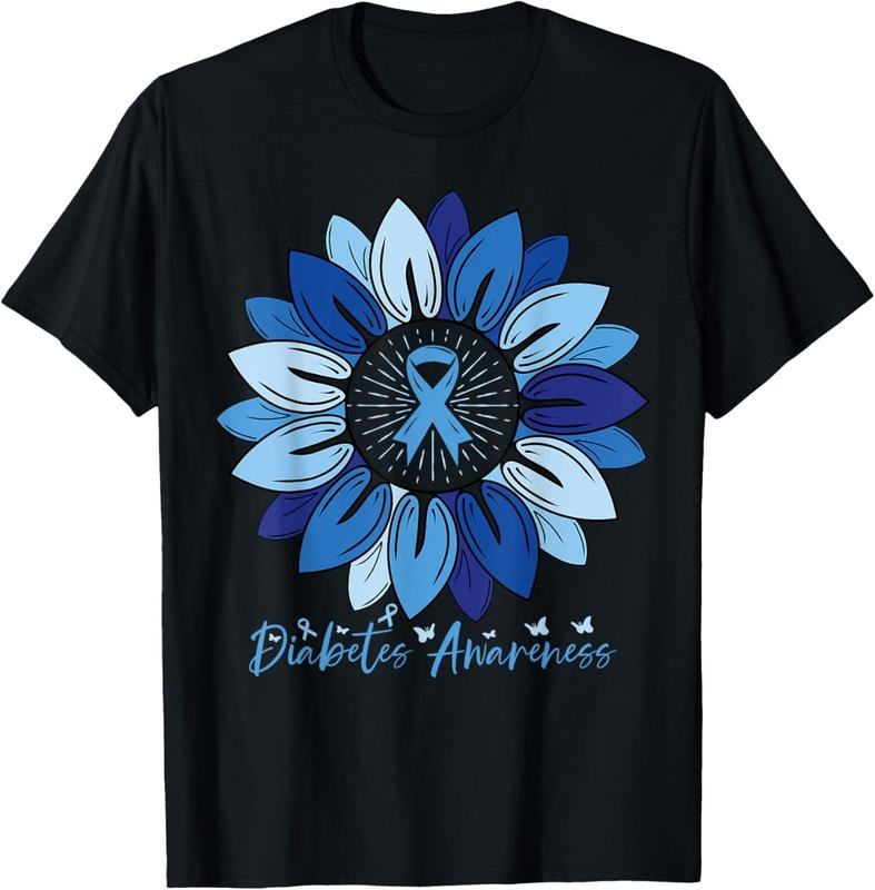 100% Cotton Sunflower Diabetes Awareness Month T-Shirt Hoodie, Sweatshirt | WearSparks.com